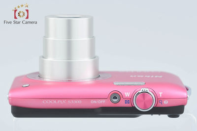 [Used] Nikon COOLPIX S3300 Strawberry Pink Compact Digital Camera