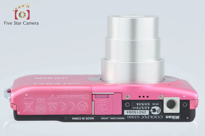 [Used] Nikon COOLPIX S3300 Strawberry Pink Compact Digital Camera