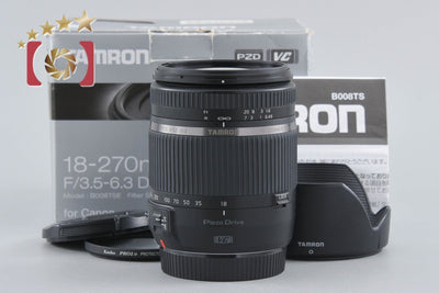 Used: TAMRON B008 18-270mm f/3.5-6.3 Di II VC PZD for Canon with original box