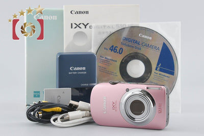 [Used] Canon IXY Digital 510 IS Pink Compact Digital Camera with Original Box