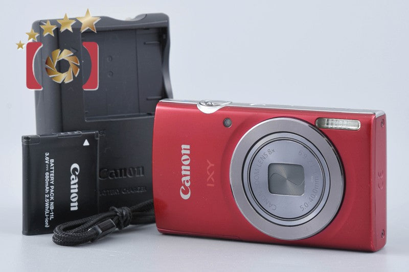 【中古】Canon キヤノン IXY 150 レッド コンパクトデジタルカメラ