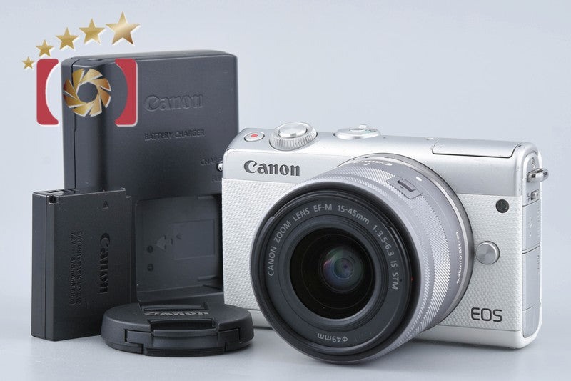 [Used] Canon EOS M100 EF-M 15-45 IS STM Lens Kit White