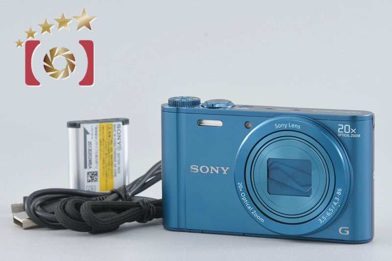 【中古】SONY ソニー Cyber-shot DSC-WX300 ブルー コンパクトデジタルカメラ 多言語対応