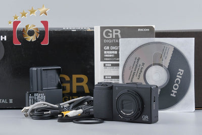 【中古】RICOH リコー GR DIGITAL III コンパクトデジタルカメラ シャッター回数僅少 元箱付き