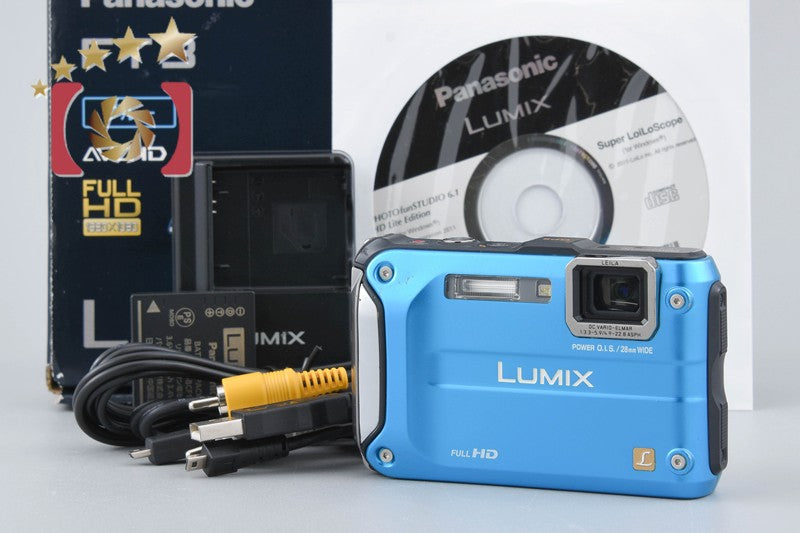 【中古】Panasonic パナソニック LUMIX DMC-FT3 ブルー コンパクトデジタルカメラ 元箱付き
