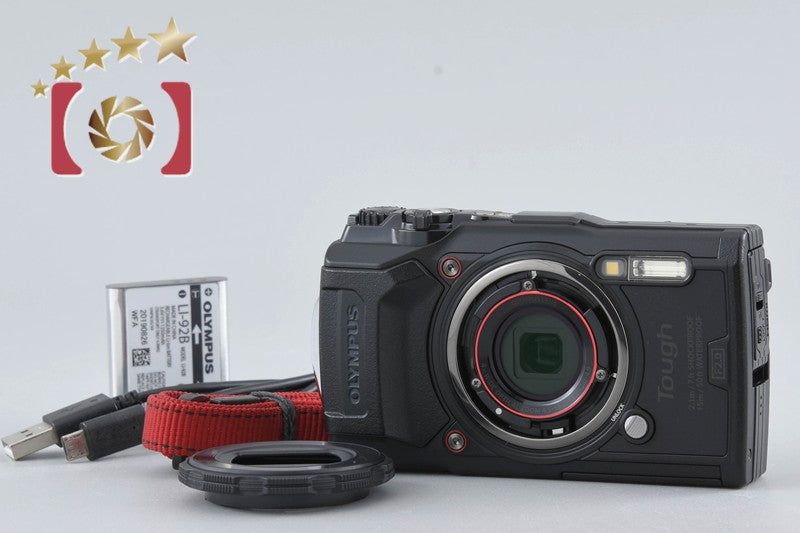 【中古】OLYMPUS オリンパス TOUGH TG-6 ブラック コンパクトデジタルカメラ シャッター回数僅少