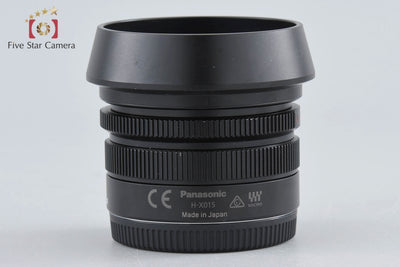 Used: Panasonic LEICA DG SUMMILUX 15mm f/1.7 ASPH. H-X015-K Black