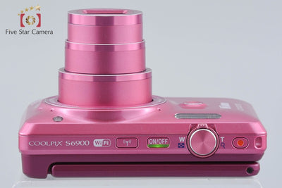 [Used] Nikon COOLPIX S6900 Glossy Pink Compact Digital Camera