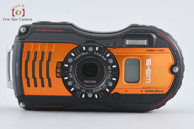 Used] RICOH Pentax WG-5 GPS Orange Waterproof Digital Camera - Low Shutter Count
