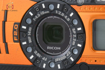 Used] RICOH Pentax WG-5 GPS Orange Waterproof Digital Camera - Low Shutter Count