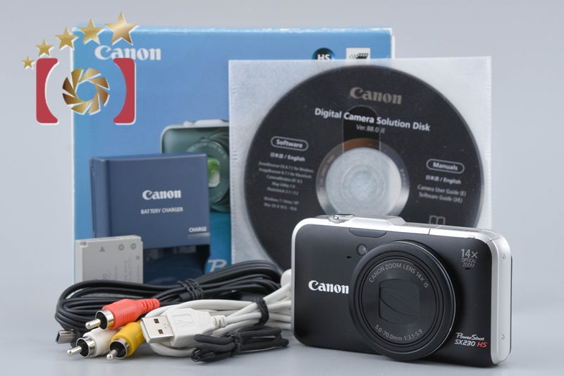 【中古】Canon キヤノン PowerShot SX230 HS ブラック コンパクトデジタルカメラ 元箱付き