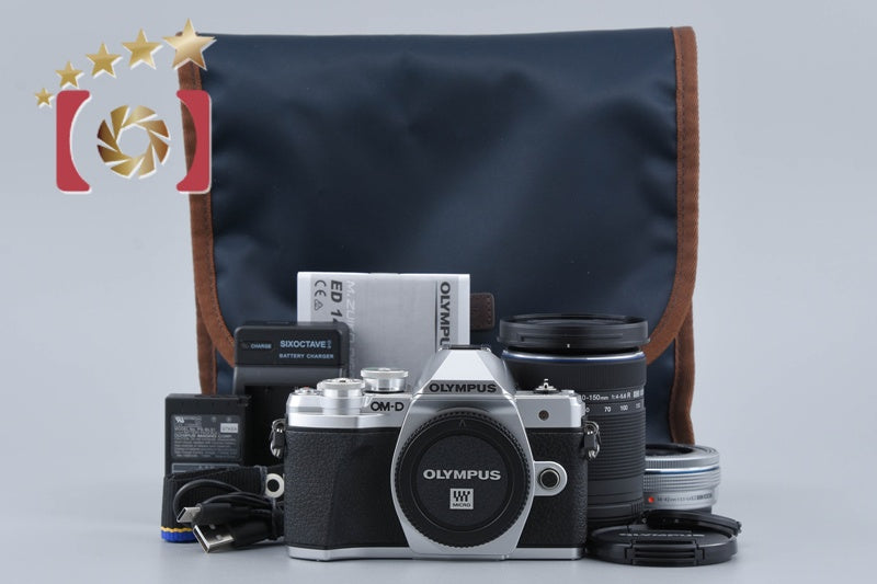 【中古】OLYMPUS オリンパス OM-D E-M10 Mark III EZ ダブルズームキット シルバー シャッター回数僅少