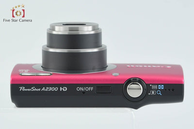 [Used] Canon PowerShot A2300 Red Compact Digital Camera