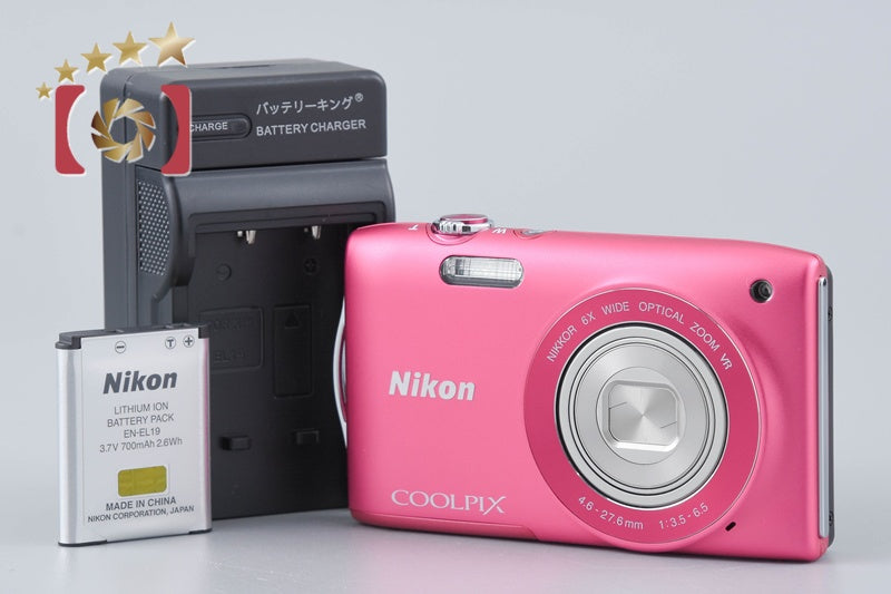 【中古】Nikon ニコン COOLPIX S3300 ストロベリーピンク コンパクトデジタルカメラ