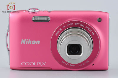 [Used] Nikon COOLPIX S3300 Strawberry Pink Compact Digital Camera