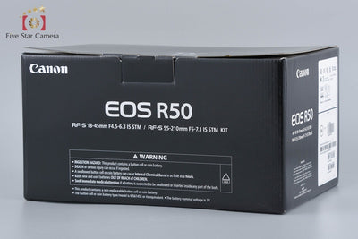 [Unused, Opened Box] Canon EOS R50 Double Zoom Kit, Black