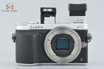 Used: Panasonic LUMIX DMC-GX7 Silver Mirrorless Interchangeable Lens Camera, Low Shutter Count, With Original Box