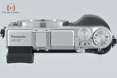 Used: Panasonic LUMIX DMC-GX7 Silver Mirrorless Interchangeable Lens Camera, Low Shutter Count, With Original Box