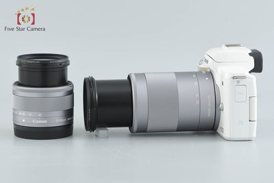 【中古】Canon キヤノン EOS Kiss M ダブルズームレンズキット ホワイト 元箱付き