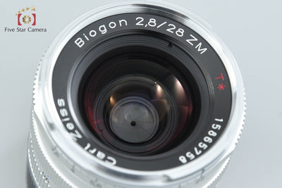 [Used] Carl Zeiss Biogon 28mm f/2.8 ZM T* Silver Leica M Mount