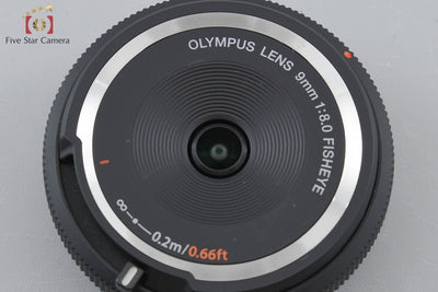 [Used] OLYMPUS Olympus Fisheye Body Cap Lens BCL-0980 (9mm F8.0 Fisheye) Black with original box