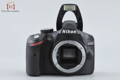 【中古】Nikon ニコン D3200 ブラック + AF-S DX NIKKOR 18-55mm f/3.5-5.6 G II ED + AF-S DX NIKKOR 55-200mm f/4-5.6 G ED VR シャッター回数僅少