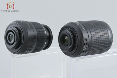 【中古】Nikon ニコン D3200 ブラック + AF-S DX NIKKOR 18-55mm f/3.5-5.6 G II ED + AF-S DX NIKKOR 55-200mm f/4-5.6 G ED VR シャッター回数僅少