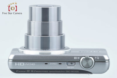 [Used] SONY Sony Cyber-shot DSC-WX100 Silver Compact Digital Camera with Original Box, Multi-Language Support