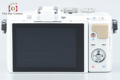 Used: OLYMPUS PEN Lite E-PL7 EZ Double Zoom Kit White, Low Shutter Count, Original Box Included