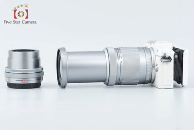 Used: OLYMPUS PEN Lite E-PL7 EZ Double Zoom Kit White, Low Shutter Count, Original Box Included