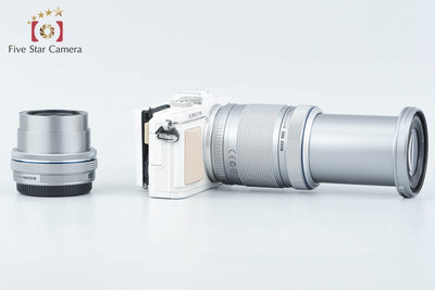 Used: OLYMPUS PEN Lite E-PL7 EZ Double Zoom Kit White, Low Shutter Count, Original Box Included
