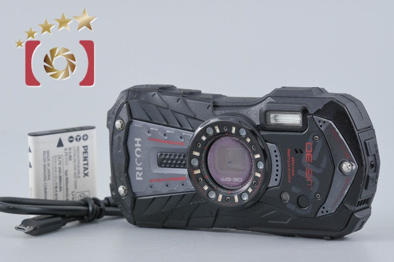 中古】RICOH リコー PENTAX ペンタックス WG-30 ブラック 防水 