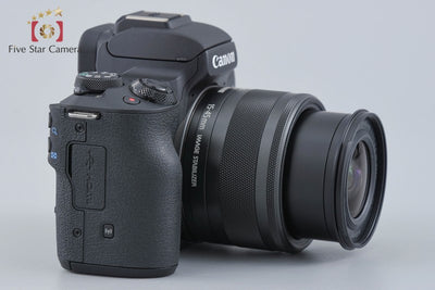 [Used] Canon EOS Kiss M EF-M 15-45 IS STM Lens Kit Black with Original Box