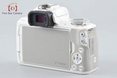 [Used] Canon EOS Kiss M Double Zoom Lens Kit White with Original Box