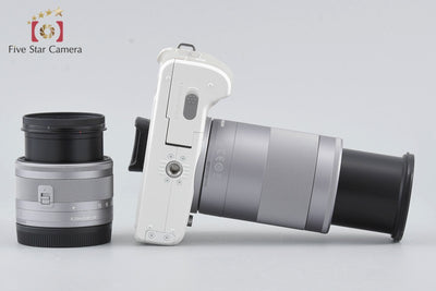 [Used] Canon EOS Kiss M Double Zoom Lens Kit White with Original Box