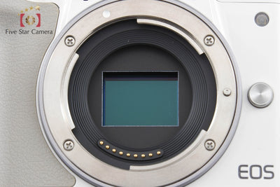 [Used] Canon EOS Kiss M Double Zoom Lens Kit White with Original Box