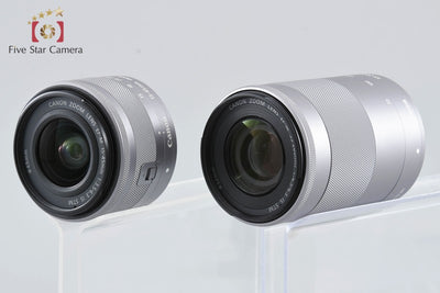 [Used] Canon EOS Kiss M Double Zoom Lens Kit White with Original Box