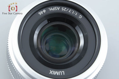 【中古】Panasonic パナソニック LUMIX G 25mm f/1.7 ASPH. H-H025 シルバー