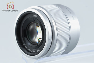 【中古】Panasonic パナソニック LUMIX G 25mm f/1.7 ASPH. H-H025 シルバー