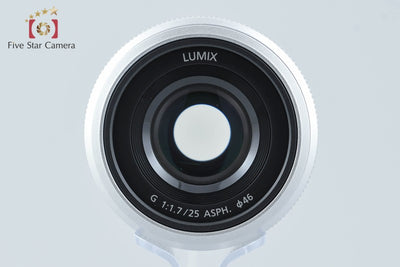 【中古】Panasonic パナソニック LUMIX G 25mm f/1.7 ASPH. H-H025 シルバー