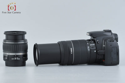 [Used] Canon EOS Kiss Digital X Black + EF-S 18-55mm f/3.5-5.6 II USM + EF-S 55-250mm f/4-5.6 IS II