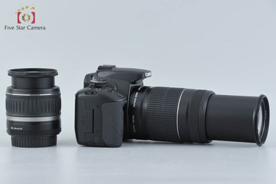 [Used] Canon EOS Kiss Digital X Black + EF-S 18-55mm f/3.5-5.6 II USM + EF-S 55-250mm f/4-5.6 IS II