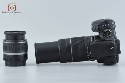 [Used] Canon EOS Kiss Digital X Black + EF-S 18-55mm f/3.5-5.6 II USM + EF-S 55-250mm f/4-5.6 IS II