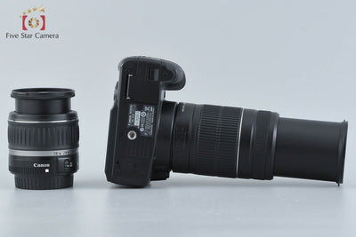 [Used] Canon EOS Kiss Digital X Black + EF-S 18-55mm f/3.5-5.6 II USM + EF-S 55-250mm f/4-5.6 IS II