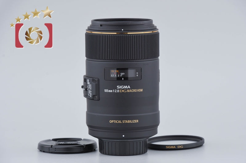 【中古】SIGMA シグマ 105mm f/2.8 EX DG MACRO OS HSM ニコン用