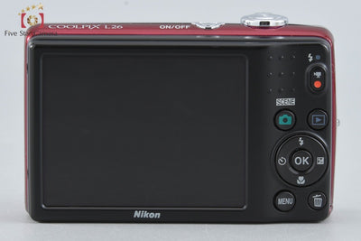 【中古】Nikon ニコン COOLPIX L26 レッド コンパクトデジタルカメラ