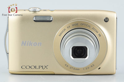 【中古】Nikon ニコン COOLPIX S3300 スイートゴールド コンパクトデジタルカメラ 元箱付き