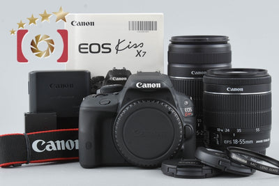 [Used] Canon EOS Kiss X7 Double Zoom Kit Black - Low Shutter Count