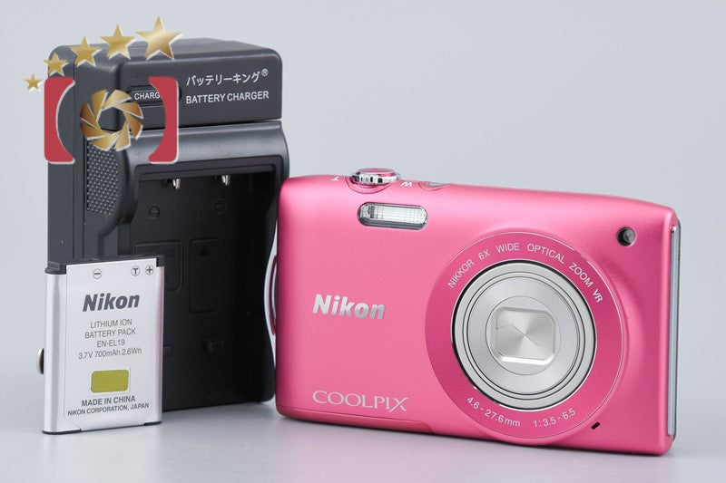 Used: Nikon COOLPIX S3300 Strawberry Pink Compact Digital Camera