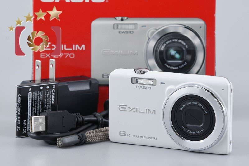 中古】Casio EXILIM EX-Z770 ホワイト コンパクトデジタルカメラ 元箱 